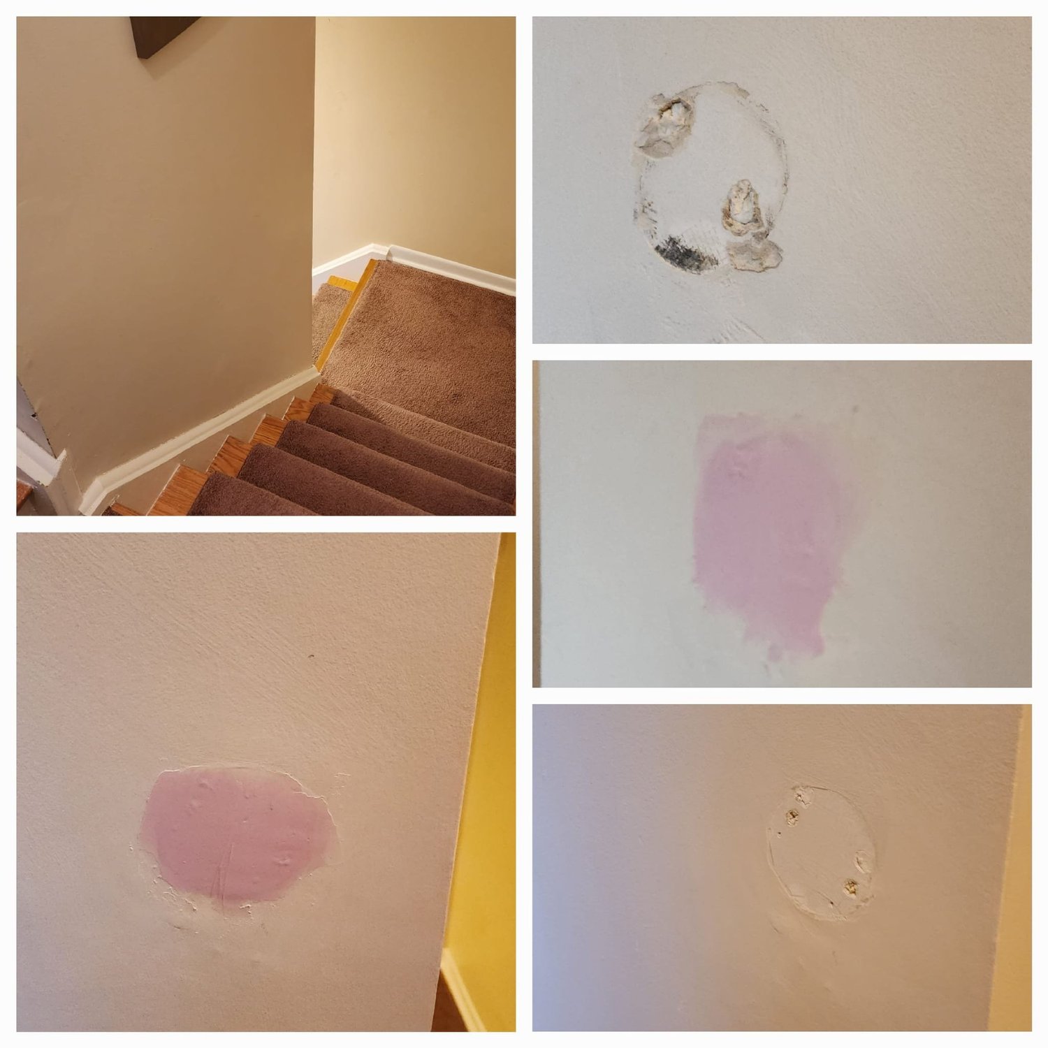 White aluminum railing installation on front steps