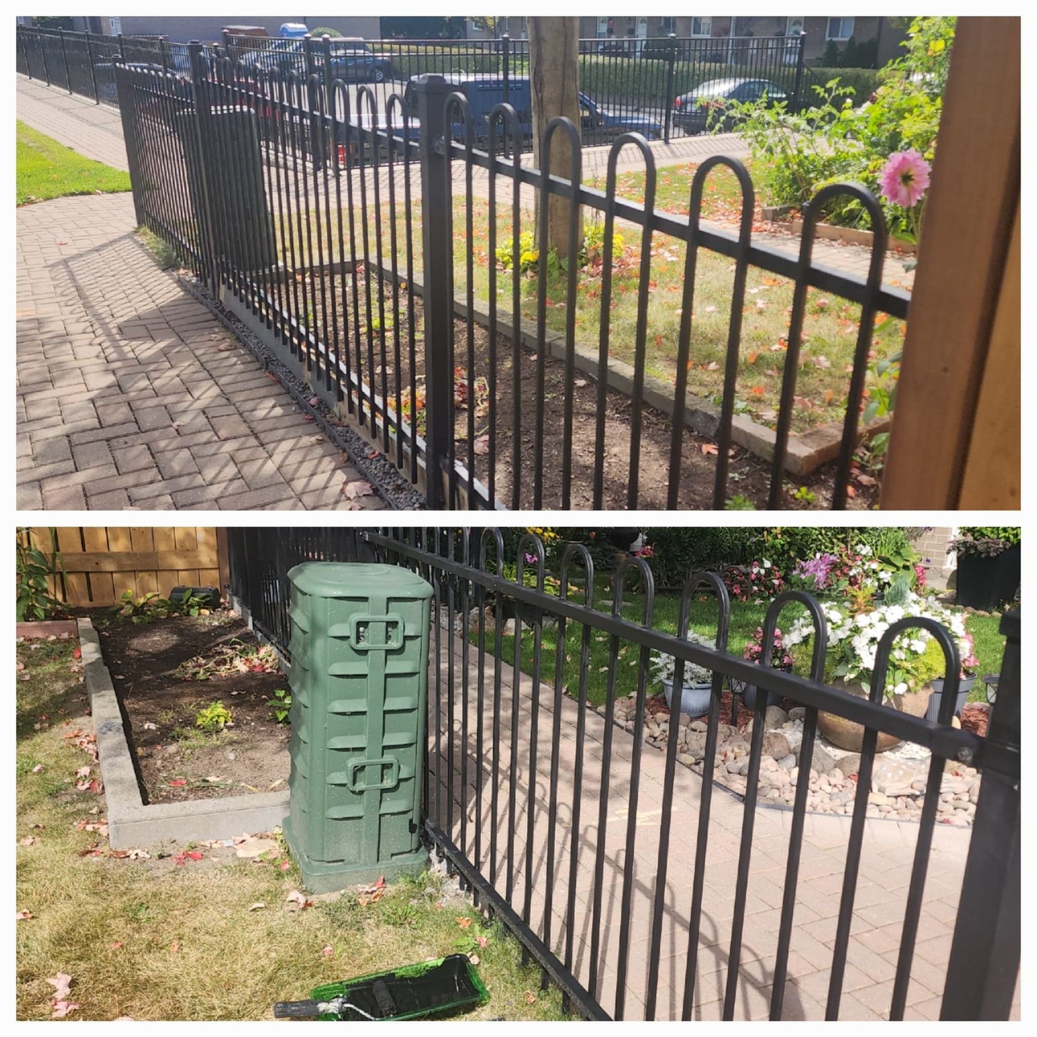 Sliding closet door installation before and after